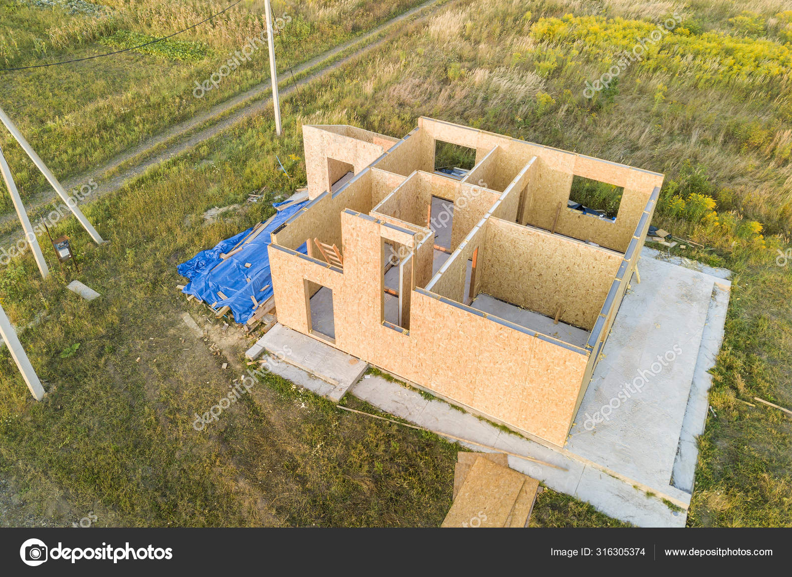 Construccion De Nueva Y Moderna Casa Modular Paredes Hechas De Co