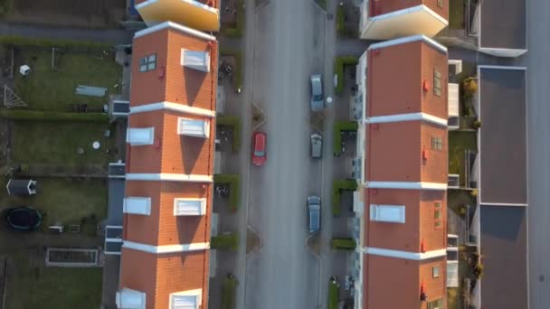 Vista Aérea Zona Suburbana Con Casas Residenciales — Vídeos de Stock