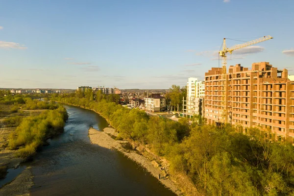 Ukrayna Nın Vano Frankivsk Şehrinde Inşaat Halindeki Yüksek Apartman Binaları — Stok fotoğraf