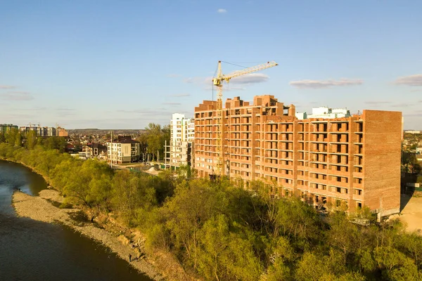 Ukrayna Nın Vano Frankivsk Şehrinde Inşaat Halindeki Yüksek Apartman Binaları — Stok fotoğraf