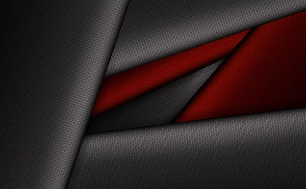 Geometrisk bakgrund med korrugerad ramar av grå och mörk röd nyans. — Stock vektor