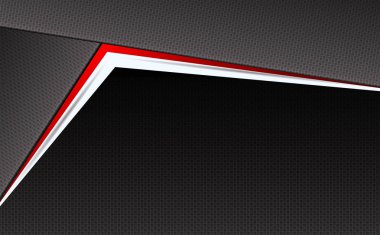 Beyaz ve kırmızı ok ile geometrik gri dokulu arka plan.