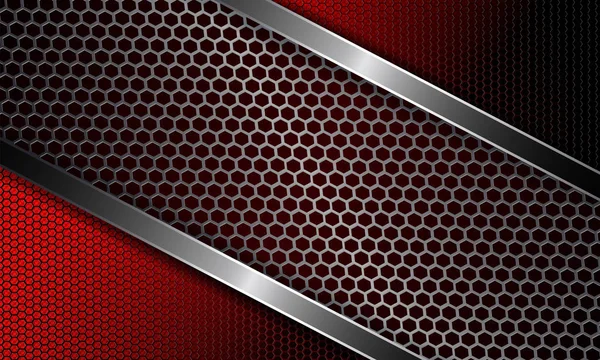 Bir çerçeve kenar ile metal ızgara ile geometrik koyu kırmızı tasarım.