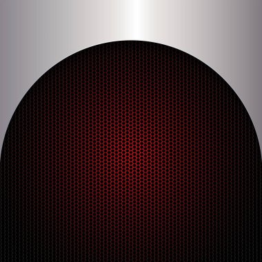 Siyah Kırmızı gölge bir ızgara ve parlak metal renkli çerçeve ile geometrik tasarım.