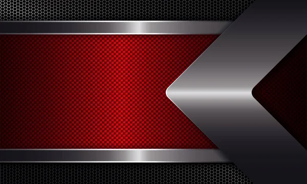 Kırmızı bir çerçeve, bir ok metalik renk parlak bir kenar ile geometrik arka plan.