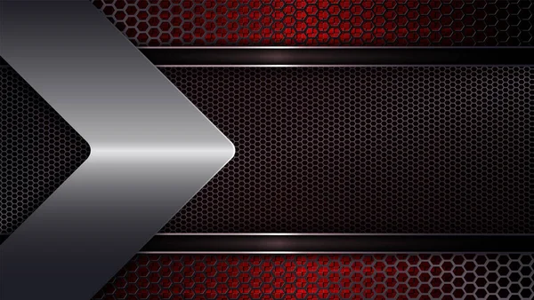 Geometrik koyu kırmızı tasarım bir metalik renk tonu bir ok ile dokulu bir çerçeve ve perçin,.