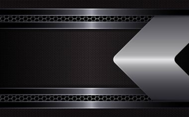 Geometrik tasarım bir ok metalik renk ve siyah dokusal çerçeve.