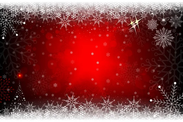 Diseño rojo de Navidad con brillante árbol de Navidad — Vector de stock