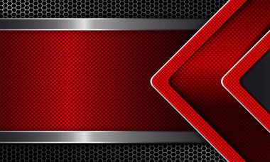 Geometrik doku arka plan kırmızı çerçeve ve ok ile.