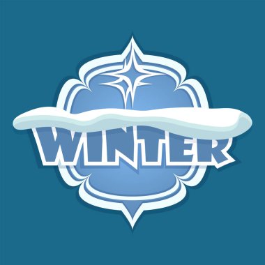 Mavi renk Noel işareti silhouette soyut kar ve kış metin ile.