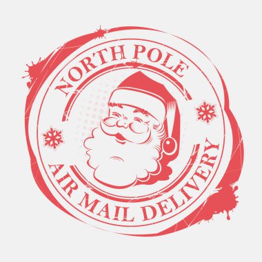 Kar taneleri, lekeleri ve Noel Baba'nın yapısı ile Noel baskı,