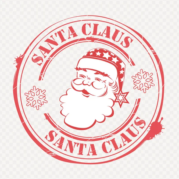 サンタ クロースとクリスマス印刷テキストと雪を見てください。, — ストックベクタ