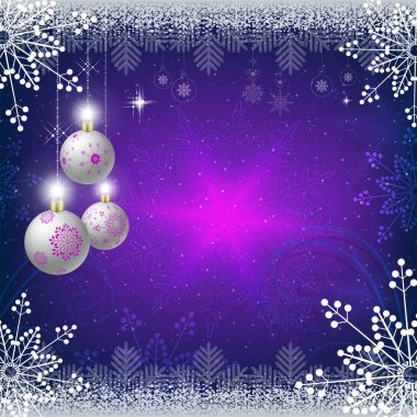 Noel arka plan ile lots-in kar ve beyaz kar taneleri.