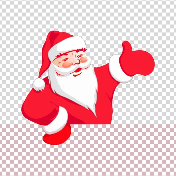 Silhouet van Santa Claus hand wijzen richting. — Stockvector