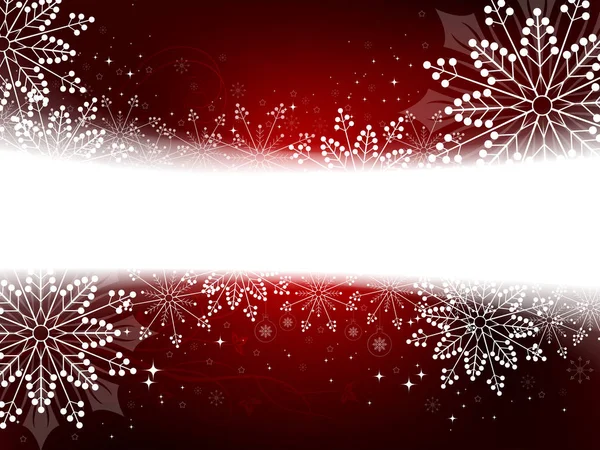 Natal vermelho, borgonha design com uma variedade de flocos de neve elegantes brancos , — Vetor de Stock