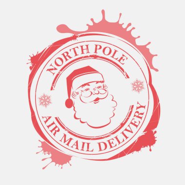 Büyük açıkları ve Noel Baba'nın yapısı ile kar taneleri ile Noel baskı.