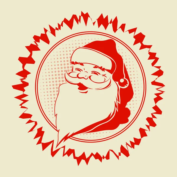 Marco de Navidad con una silueta de Santa Claus . — Vector de stock