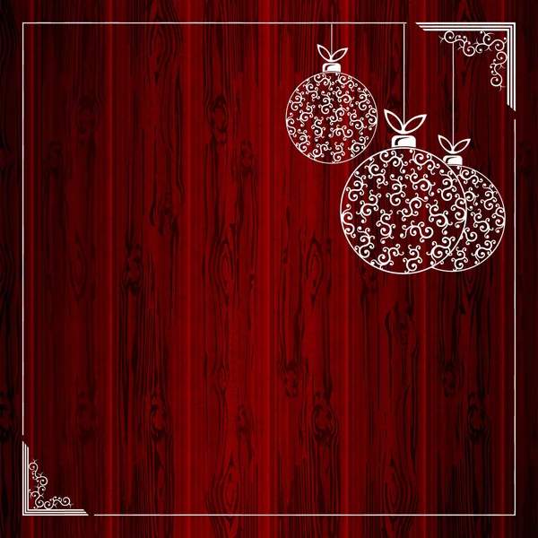 Composition of christmas balls in retro style. — Stock Vector