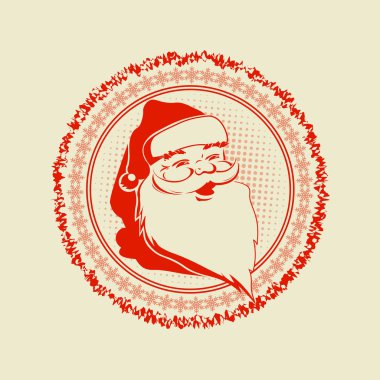 Kar taneleri ve Noel Baba'nın yapısı ile Noel çerçeve.