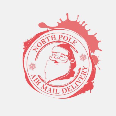 Kar taneleri, büyük açıkları ve Noel Baba'nın bir desen ile Noel baskı.