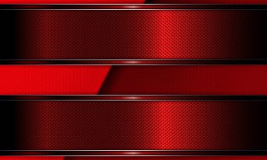 Oluklu çerçeveler ile geometrik koyu kırmızı tasarım.