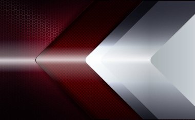 Oluklu kafes çerçeveyi oklar bir silueti ile ile geometrik koyu kırmızı tasarım.