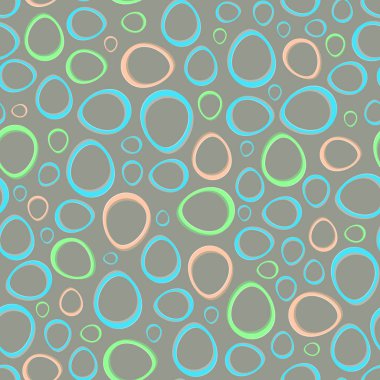 Paskalya karanlık Dikişsiz desen renkli yumurta birçok siluetleri ile