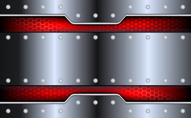 Perçin ve glitter ile metalik bir renk tonu ile geometrik soyut tasarım.