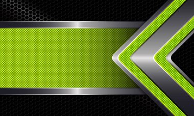 Bir ok ve saçaklanmayı ile bir çerçeve ile geometrik soyut yeşil doku kompozisyon