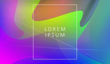 Soyut geometrik şekiller ile çok renkli zarif kompozisyon