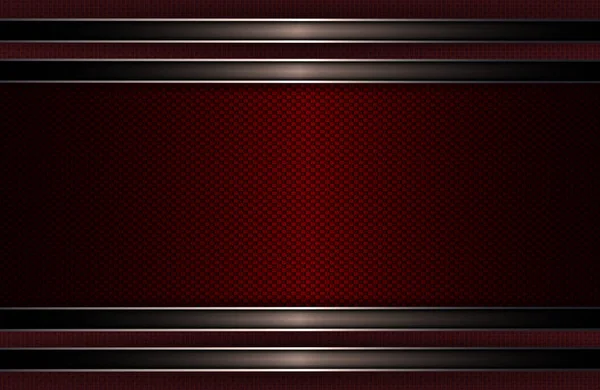 Diseño geométrico abstracto textural rojo oscuro con ribete — Vector de stock