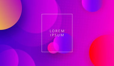 Çok renkli çevrelerle soyut mor zarif tasarım