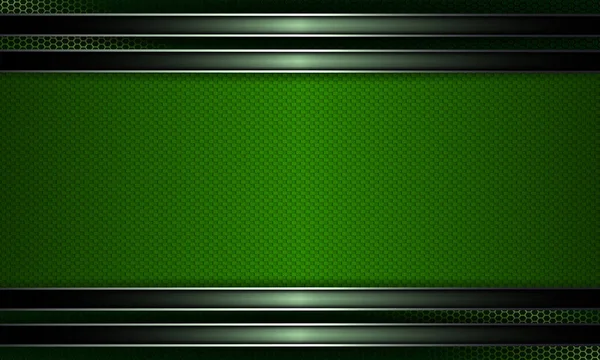 Fondo textural abstracto geométrico con un marco de sombra verde y bordes — Vector de stock