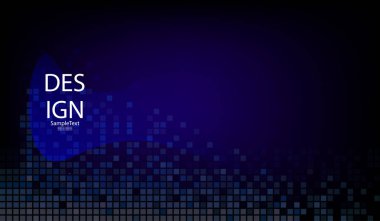 Kareler mozaik ile Soyut Mavi geometrik arka plan.