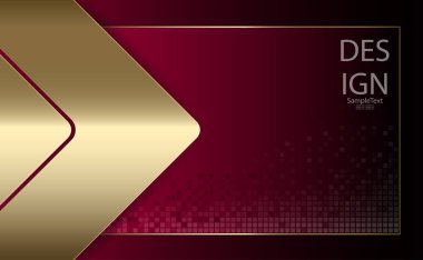 Altın tonları ile geometrik pembe soyut arka plan