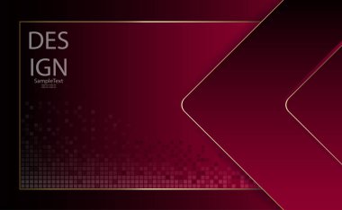 Oklar ve mozaik elemanları ile geometrik pembe soyut arka plan