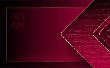 Geometrik koyu pembe kompozisyon, bir dokusal ok ve çerçeve.