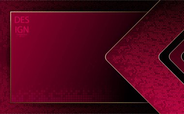 Dokulu ok ve çerçeve ile soyut geometrik koyu pembe kompozisyon