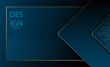 Bir ok ve çerçeve ile soyut geometrik koyu dokusal mavi tasarım