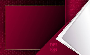 Büyük beyaz okile soyut geometrik kırmızı dokusal tasarım