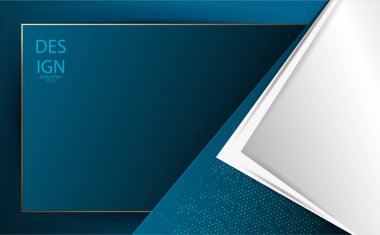 Bir ok gibi beyaz bir köşe ile soyut geometrik mavi dokusal tasarım