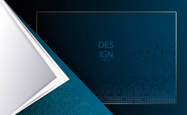 Ok gibi beyaz köşeli soyut geometrik mavi dokusal kompozisyon