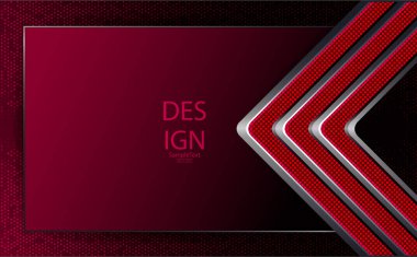 Oluklu oklar ile soyut geometrik kırmızı dokusal kompozisyon