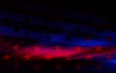 Çizgili ve yıldızlacivert tasarım, Amerika'nın soyut bayrağı