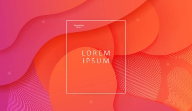 Kaotik boyalı oval turuncu şekiller ile soyut arka plan