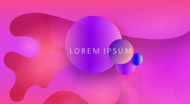 Oval geometrik şekiller ve çevrelerle açık mor soyut tasarım