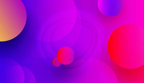 Violettes Licht Hintergrund mit Kreisen und abstrakten geometrischen Formen — Stockvektor
