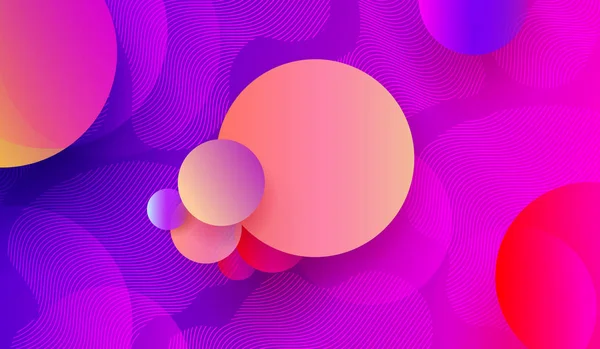 Azul con fondo de color rosa claro con círculos y formas geométricas abstractas — Vector de stock