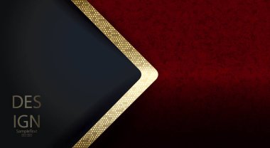 Altın ton ince bir ok ile koyu kırmızı soyut dokusal tasarım