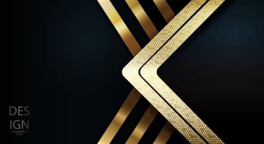 Mozaik ile altın ton parlak bir ok ile koyu soyut arka plan